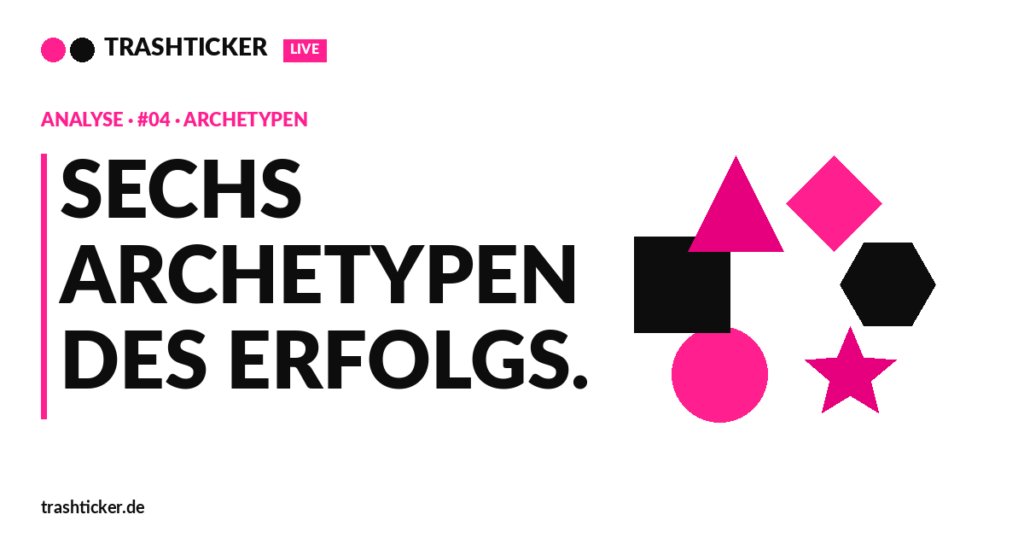Hero-Grafik: Sechs geometrische Formen — Reality-Archetypen