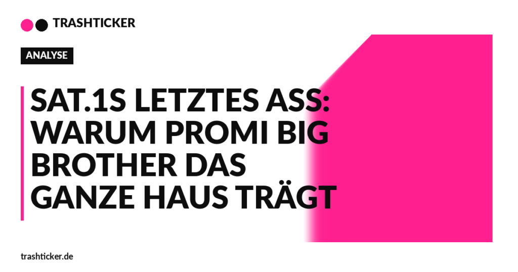 Trashticker-Cover fuer: Sat.1s letztes Ass: Warum Promi Big Brother das ganze Haus trägt