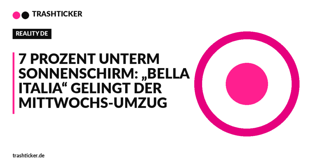 Trashticker-Cover für: 7 Prozent unterm Sonnenschirm: „Bella Italia“ gelingt der Mittwochs-Umzug