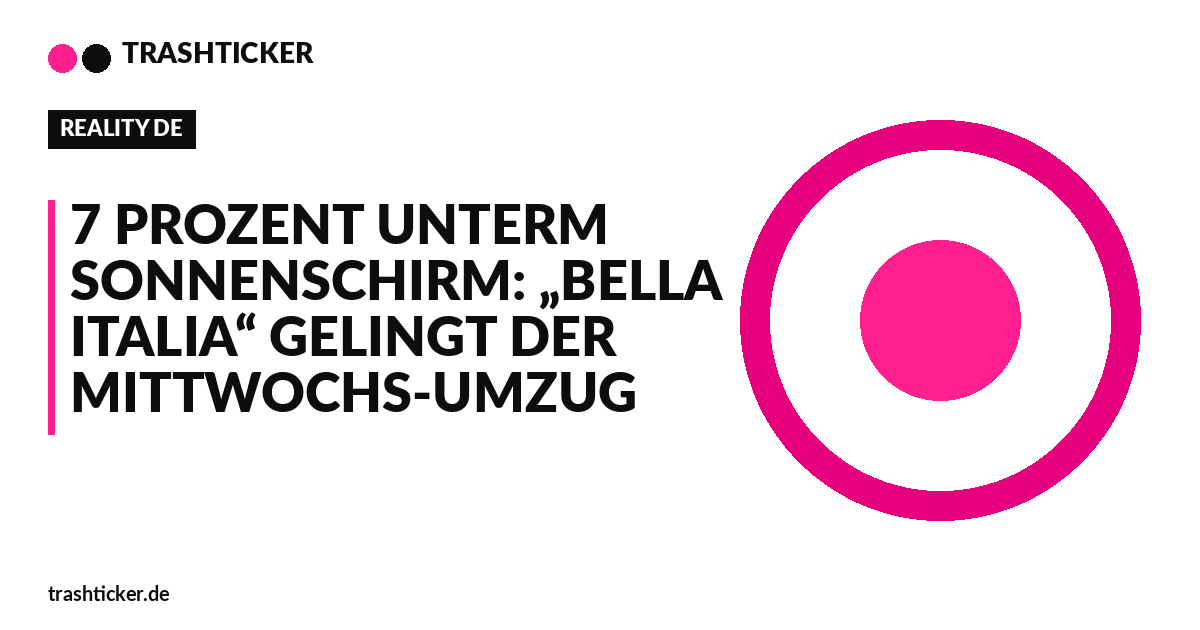 Trashticker-Cover für: 7 Prozent unterm Sonnenschirm: „Bella Italia“ gelingt der Mittwochs-Umzug