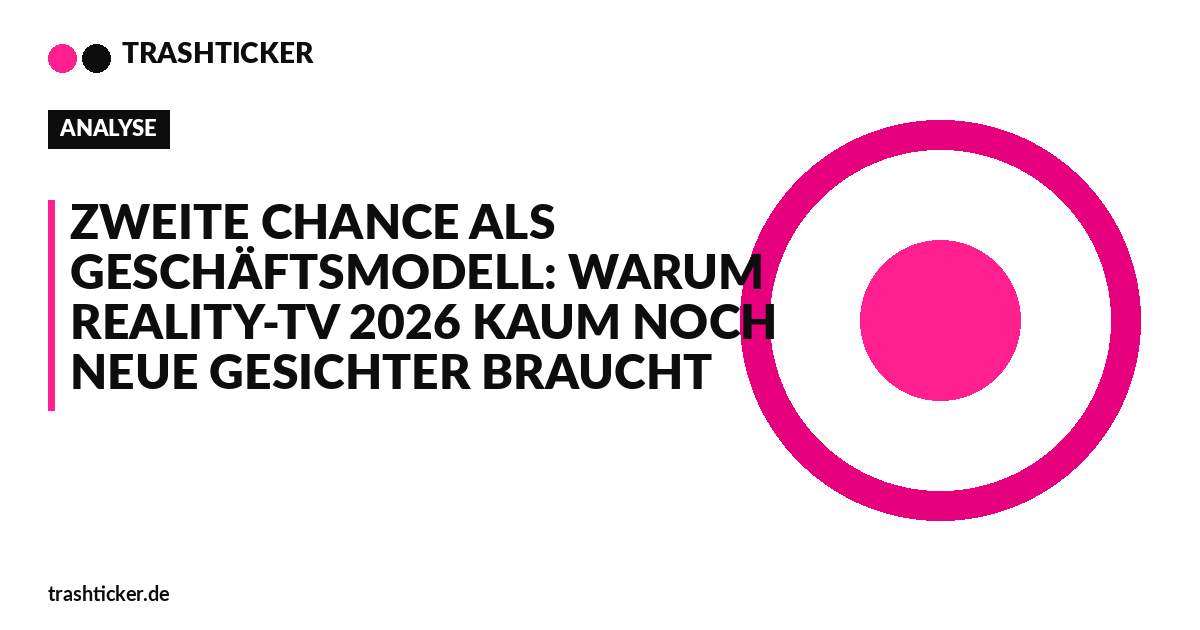 Trashticker-Cover fuer: Zweite Chance als Geschäftsmodell: Warum Reality-TV 2026 kaum noch neue Gesichter braucht